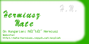 hermiusz mate business card